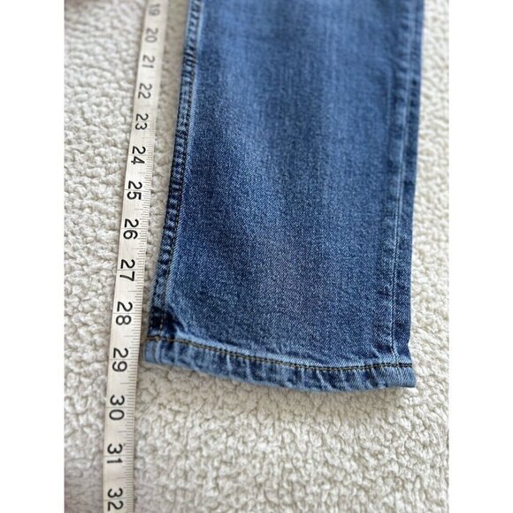 AQUA High Rise Slim Leg THE STELLA in Dakota Blue Denim Jeans Size 30 - Picture 14 of 15